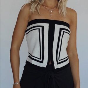 Caroline Constas Monochrome Knit Top